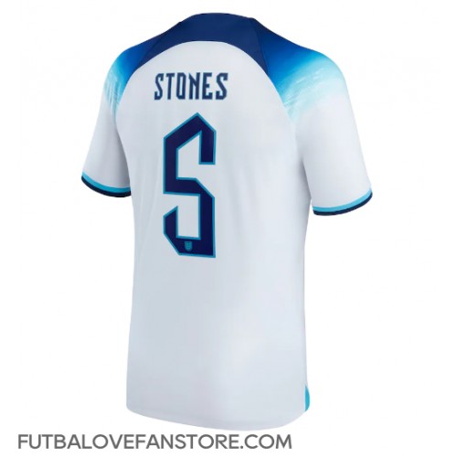 Anglicko John Stones #5 Domáci futbalový dres MS 2022 Krátky Rukáv